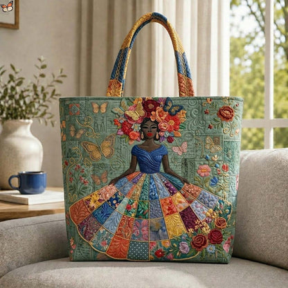 Sage Patchwork Queen Quilted Tote Bag GDTONTD618