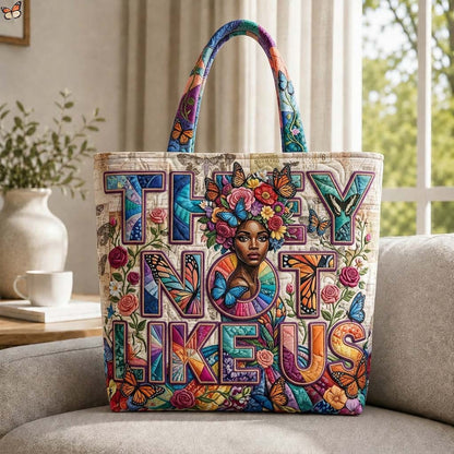 Portrait Butterfly Queen Quilted Tote Bag GDTONTD624