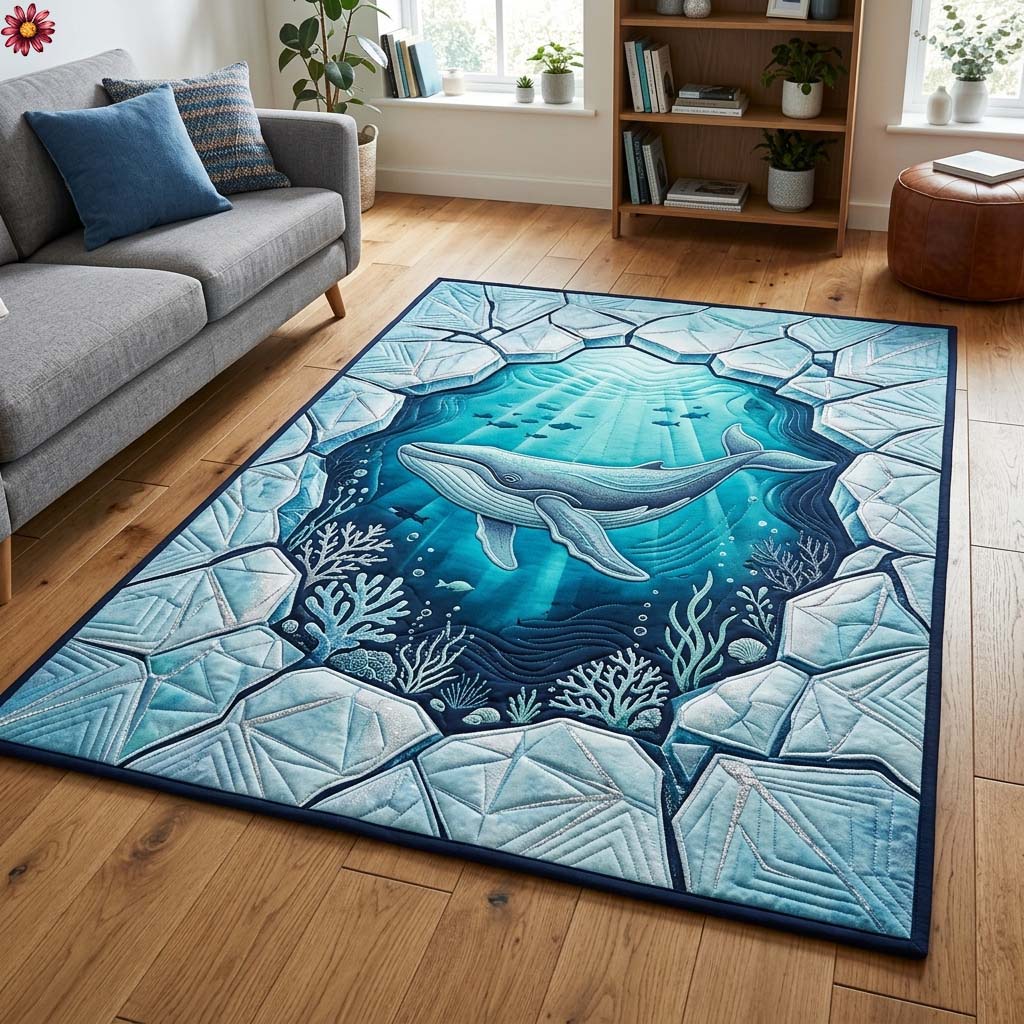 Glacier Whale Portal Area Rug GDTONTD632