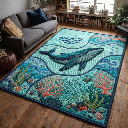 Ocean Garden Whale Area Rug GDTONTD637
