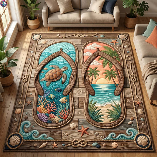 Tropical Flip Flop Area Rug GDTONTD638