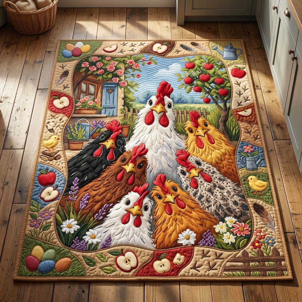 Chicken Garden Friends Area Rug GDTONTD644