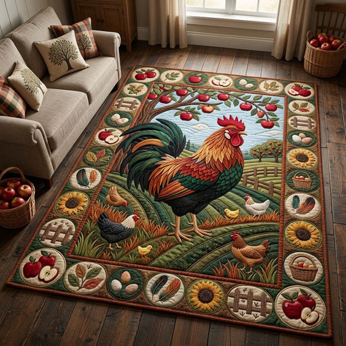 Rooster Apple Farm Area Rug GDTONTD645