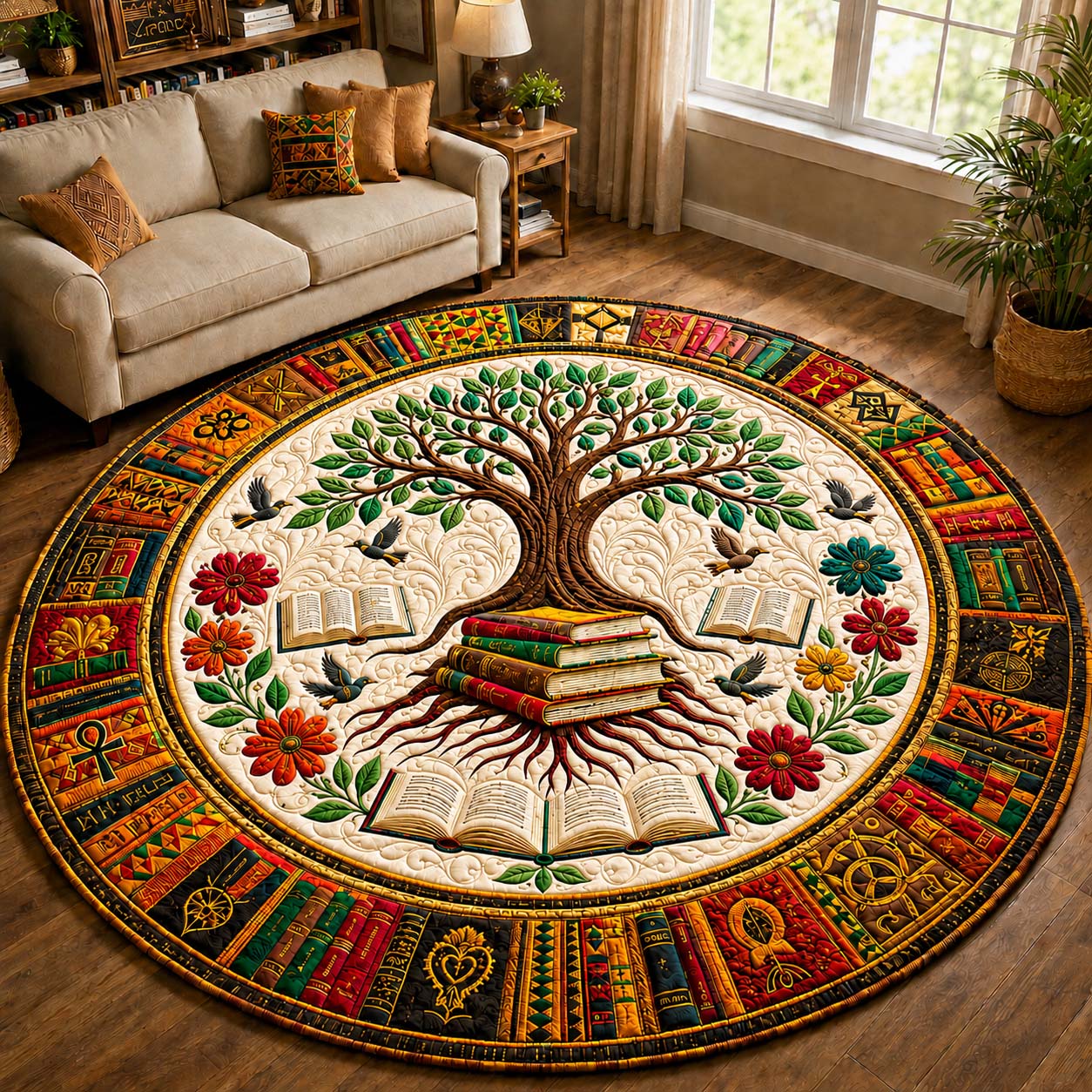 Wisdom Tree Quilted Round Mat GDTONTD723