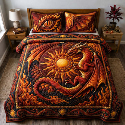Solar Drake 3-Piece Quilted Bedding Set GDTONTD744