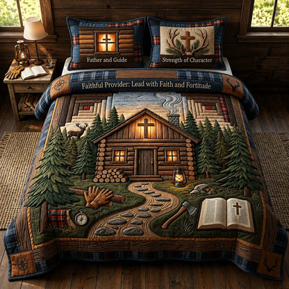 Cabin Guide 3-Piece Quilted Bedding Set GDTONTD751