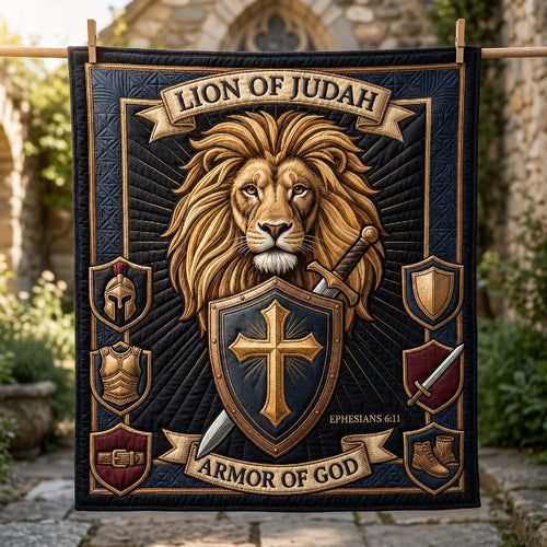 Judah Warrior Quilted Blanket GDTONTD759