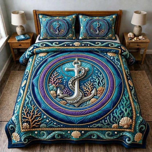 Mystic Anchor Portal 3-Piece Quilted Bedding Set GDTONTD780