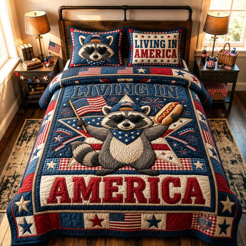 Living In America 3-Piece Quilted Bedding Set GDTONTD823