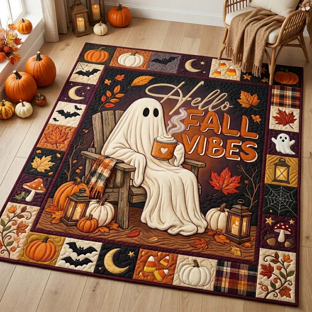 Pumpkin Chair Ghost Area Rug GDTONTD833