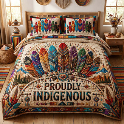 Proudly Indigenous Pride 3-Piece Quilted Bedding Set GDTONTD862