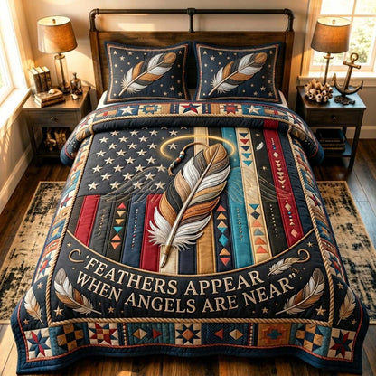 Angels Are Near 3-Piece Quilted Bedding Set GDTONTD866