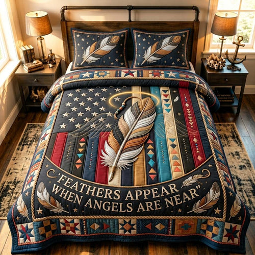 Angels Are Near 3-Piece Quilted Bedding Set GDTONTD866