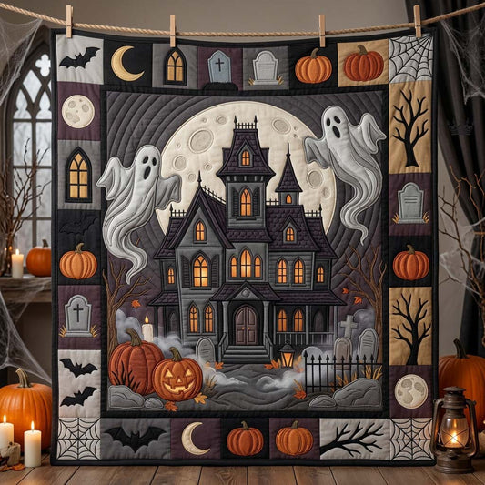 Haunted Moon Manor Quilted Blanket GDTONTD986