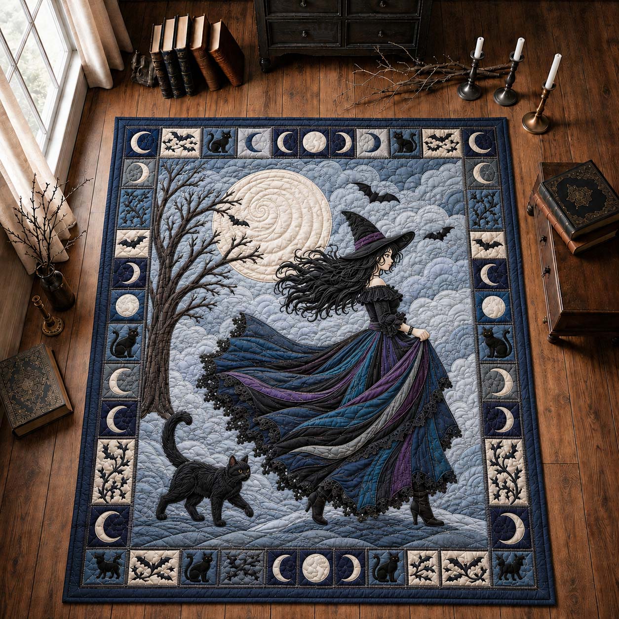 Moonlit Witch Walk Area Rug GDTONTD995