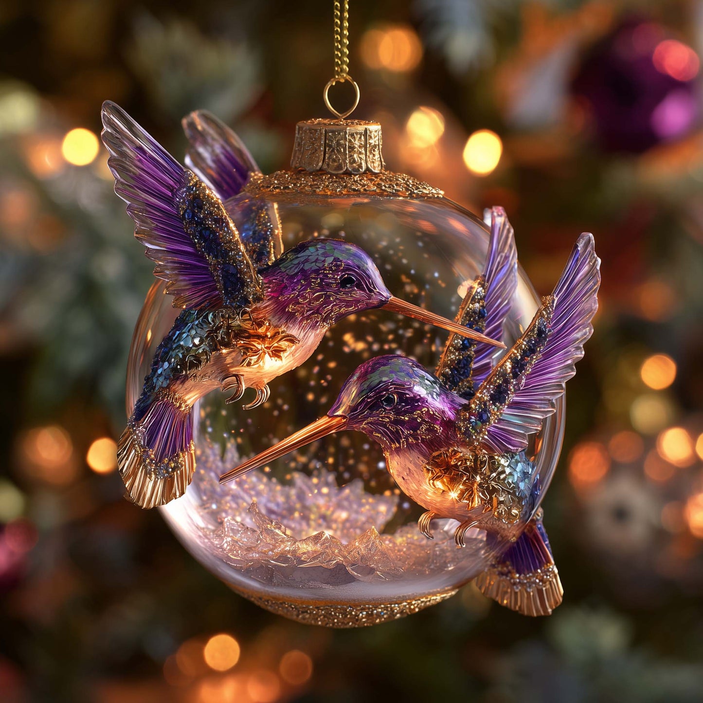 Hummingbird Heaven Christmas Mica Ornament GFSPHD102