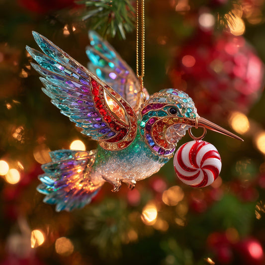 Hummingbird Heaven Christmas Mica Ornament GFSPHD105