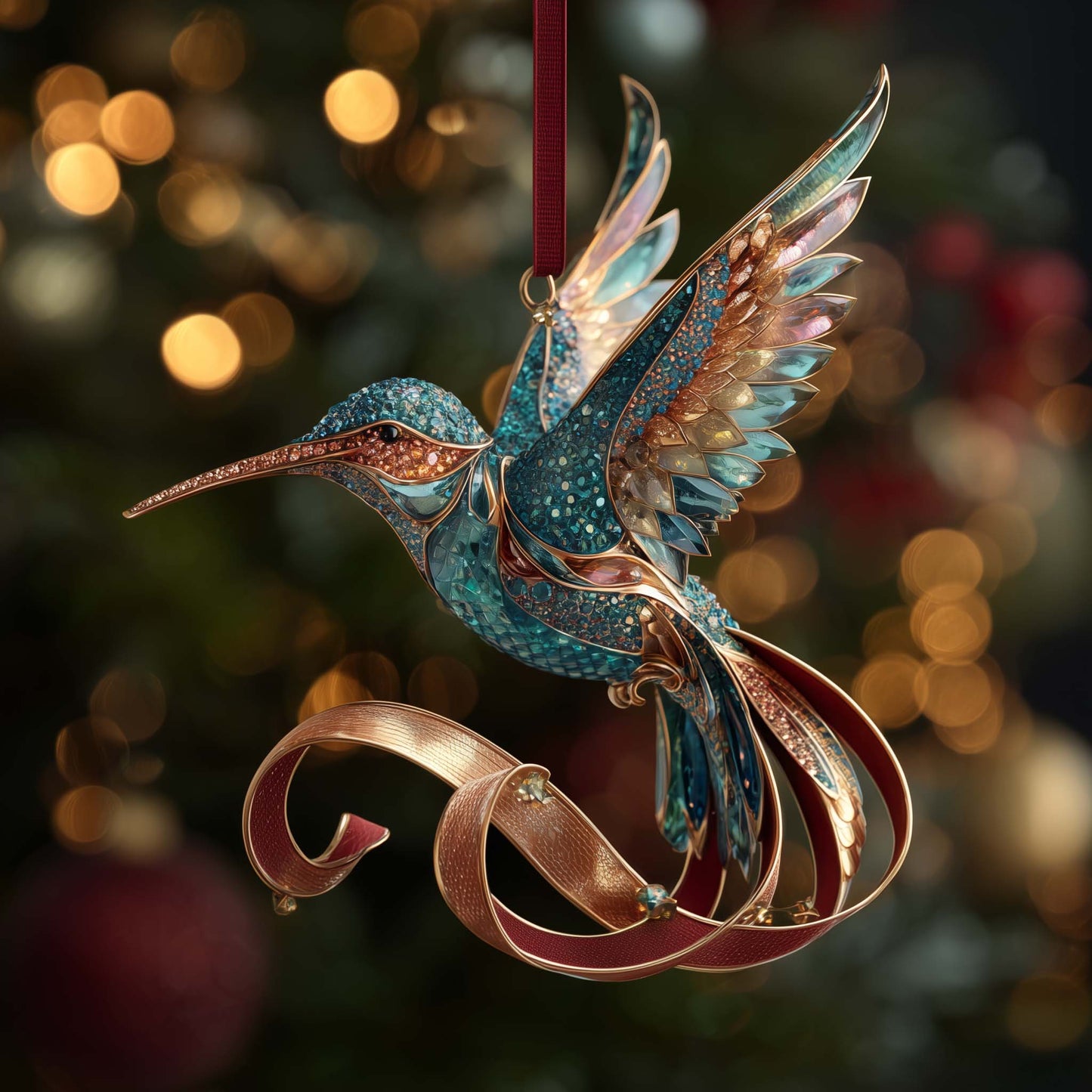 Hummingbird Heaven Christmas Mica Ornament GFSPHD107