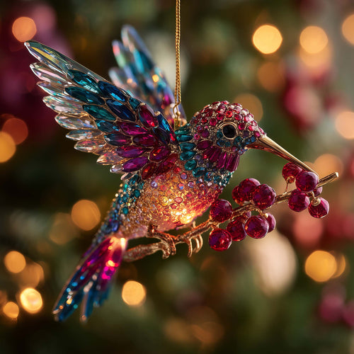 Hummingbird Heaven Christmas Mica Ornament GFSPHD109