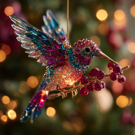 Hummingbird Heaven Christmas Mica Ornament GFSPHD109