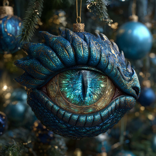 Mystic Dragon Eye Christmas Mica Ornament GFSPHD136