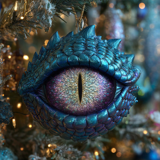Mystic Dragon Eye Christmas Mica Ornament GFSPHD139