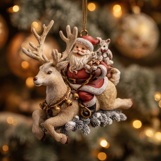 Santa Journey Christmas Mica Ornament GFSPHD18