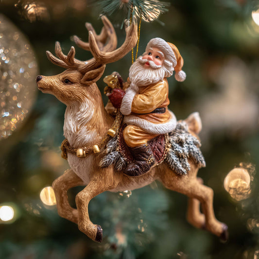 Santa Journey Christmas Mica Ornament GFSPHD19