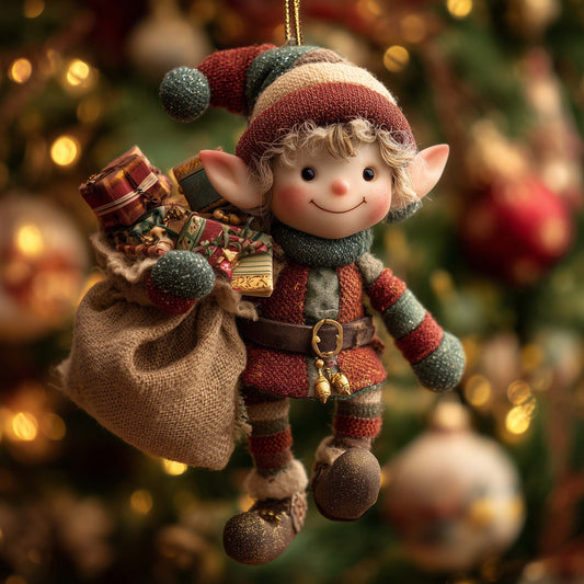 Winter Elf Journey Christmas Mica Ornament GFSPHD22