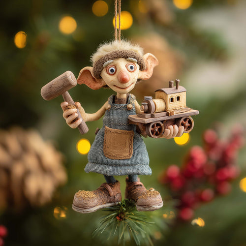 Winter Elf Joy Christmas Mica Ornament GFSPHD23