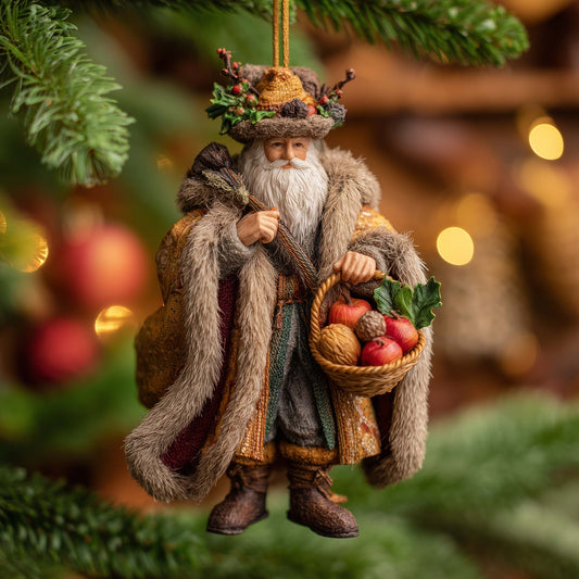 Woodland Saint Nicholas Christmas Mica Ornament GFSPHD33