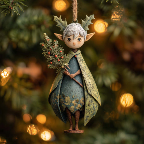 Tree Keeper Elf Christmas Mica Ornament GFSPHD37