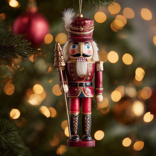 Classic Nutcracker Guardian Christmas Mica Ornament GFSPHD40