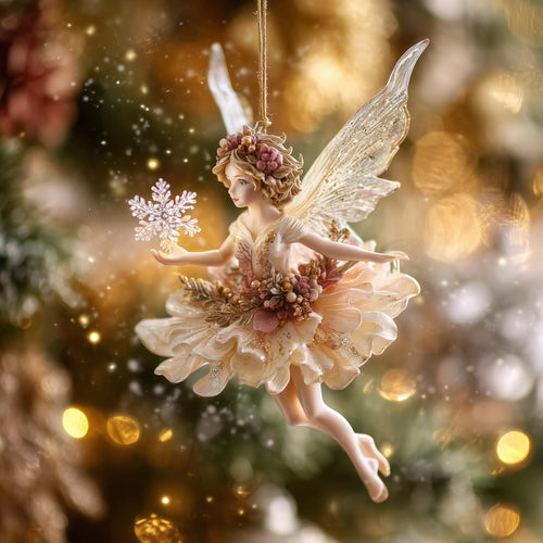 Snowlight Fairy Christmas Mica Ornament GFSPHD43
