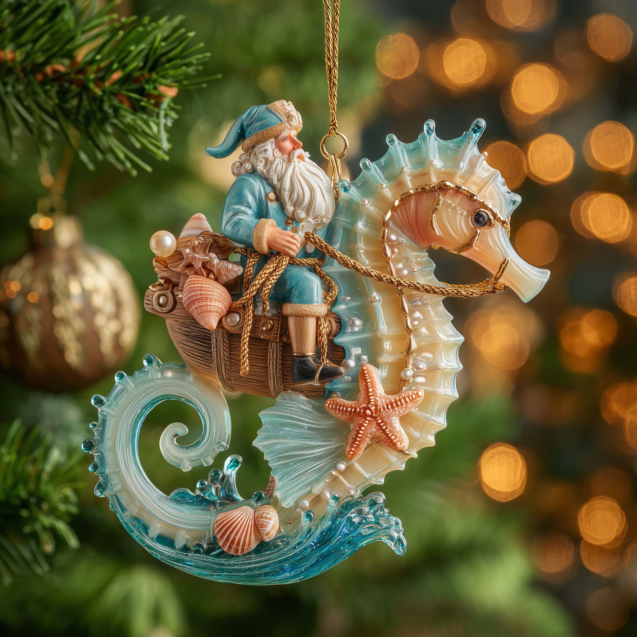 Santa Journey Christmas Mica Ornament GFSPHD72 – Patchique Store