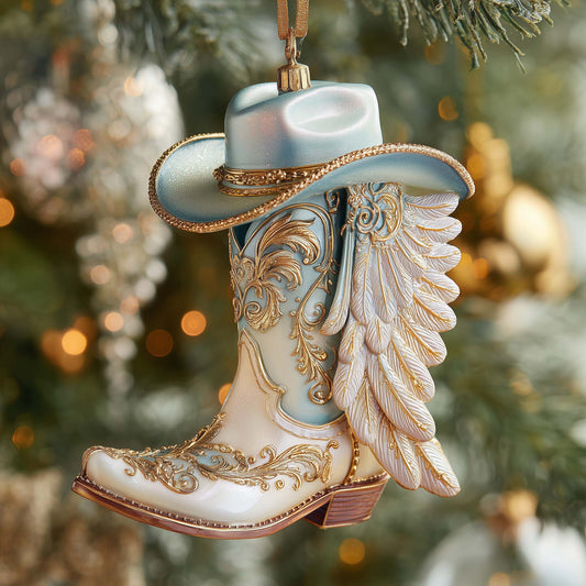 Christmas Mica Cowboy Boots Christmas Mica Ornament GFSPHD81