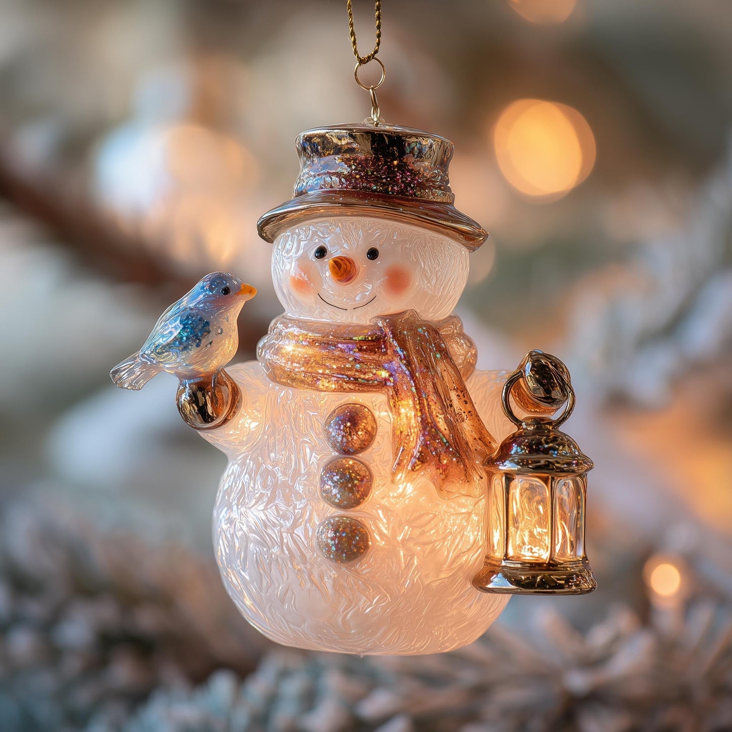 Snowman Christmas Mica Ornament GFSPMA04