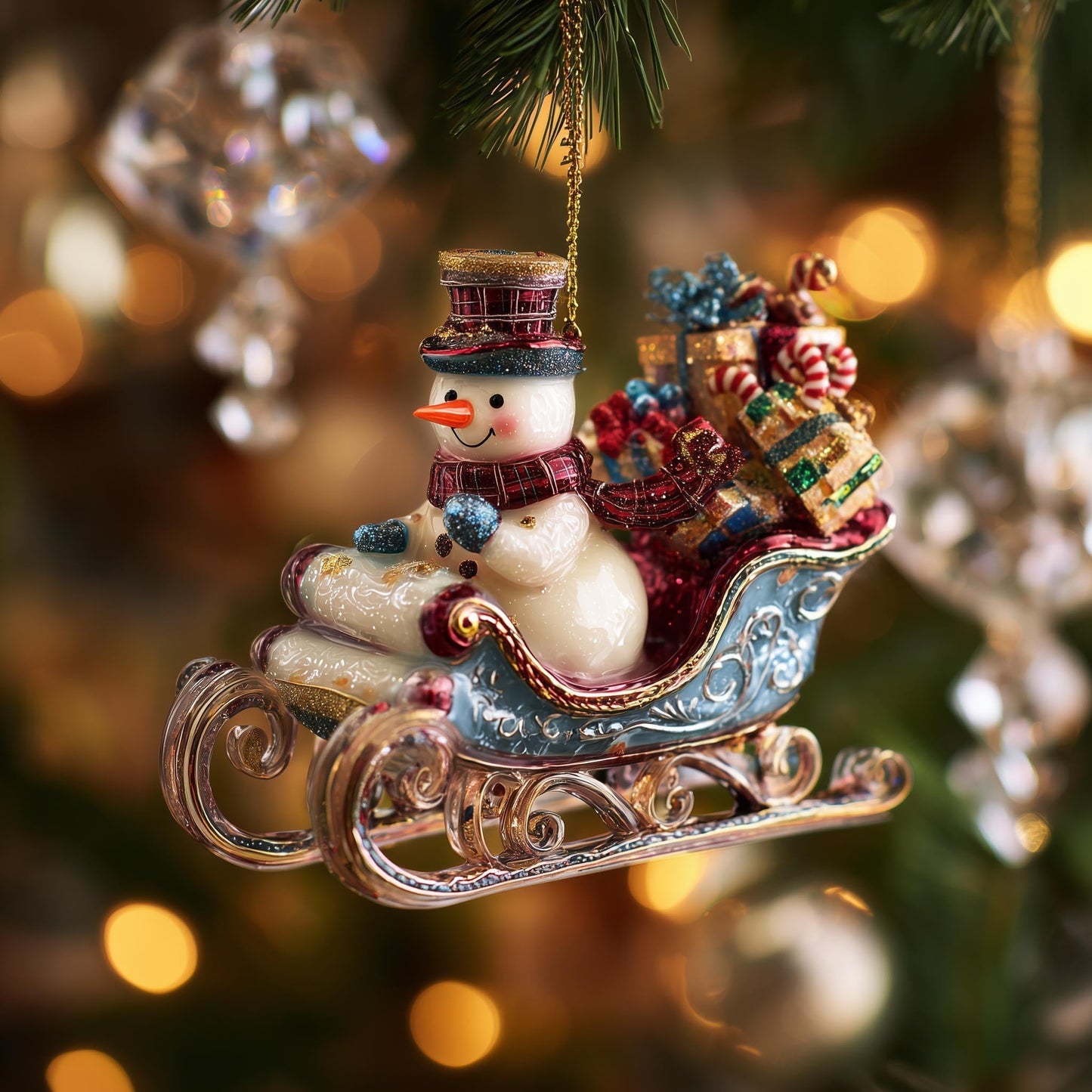 Snowman Christmas Mica Ornament GFSPMA05