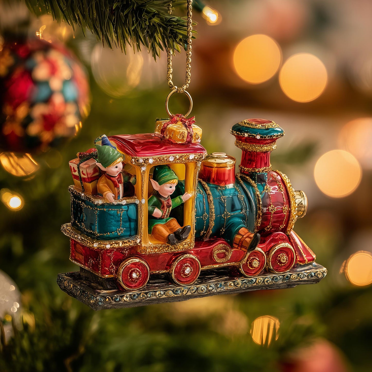 Elf Workshop Christmas Mica Ornament GFSPMA08