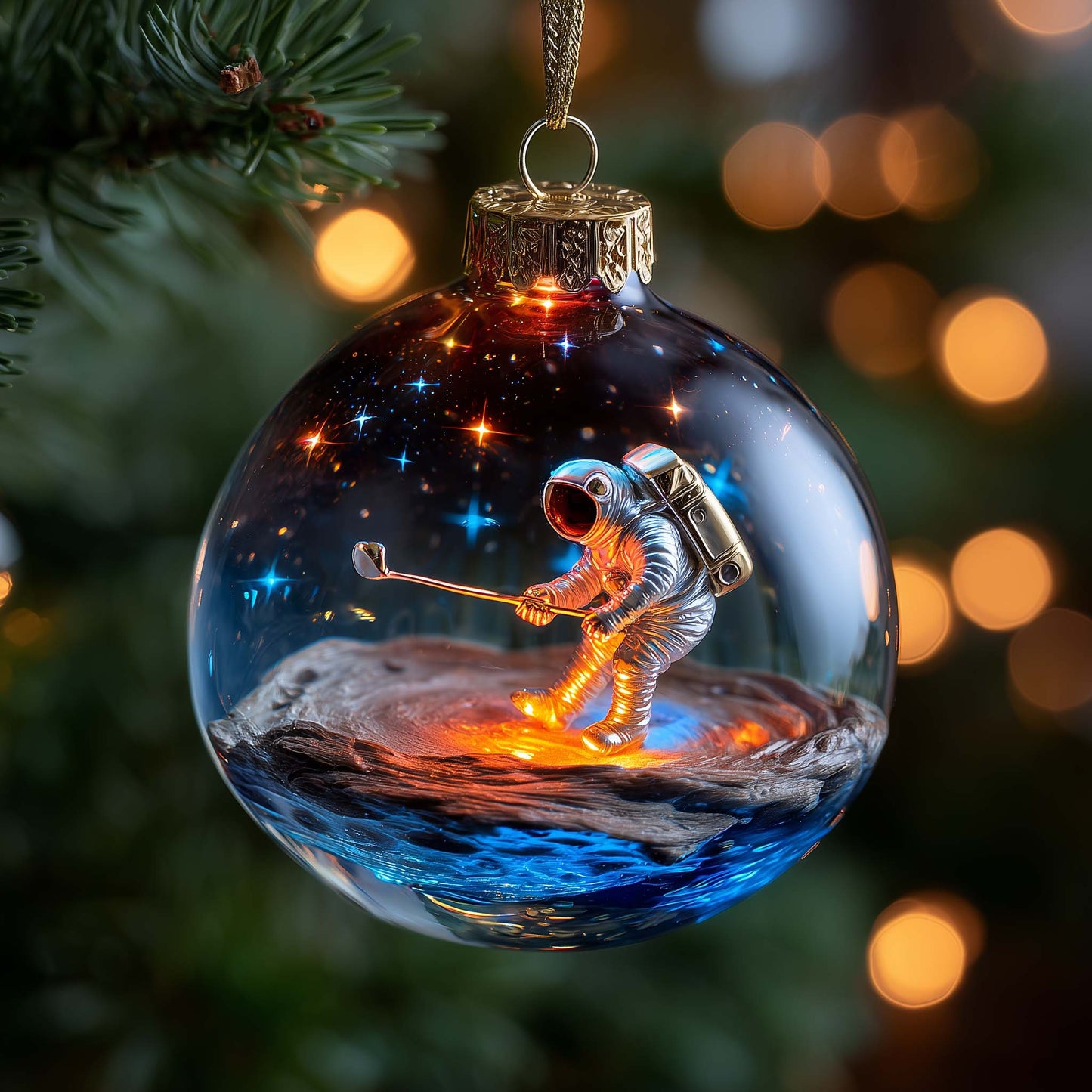 Fairway Dreams Christmas Mica Ornament GFSPMA111