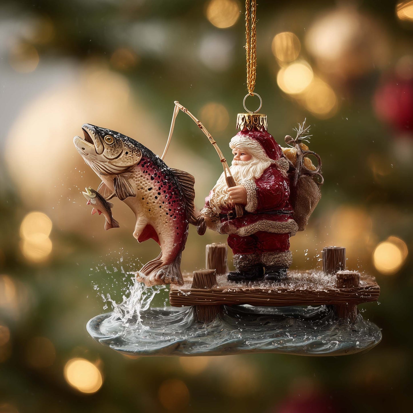Fishing Delights Christmas Mica Ornament GFSPMA112