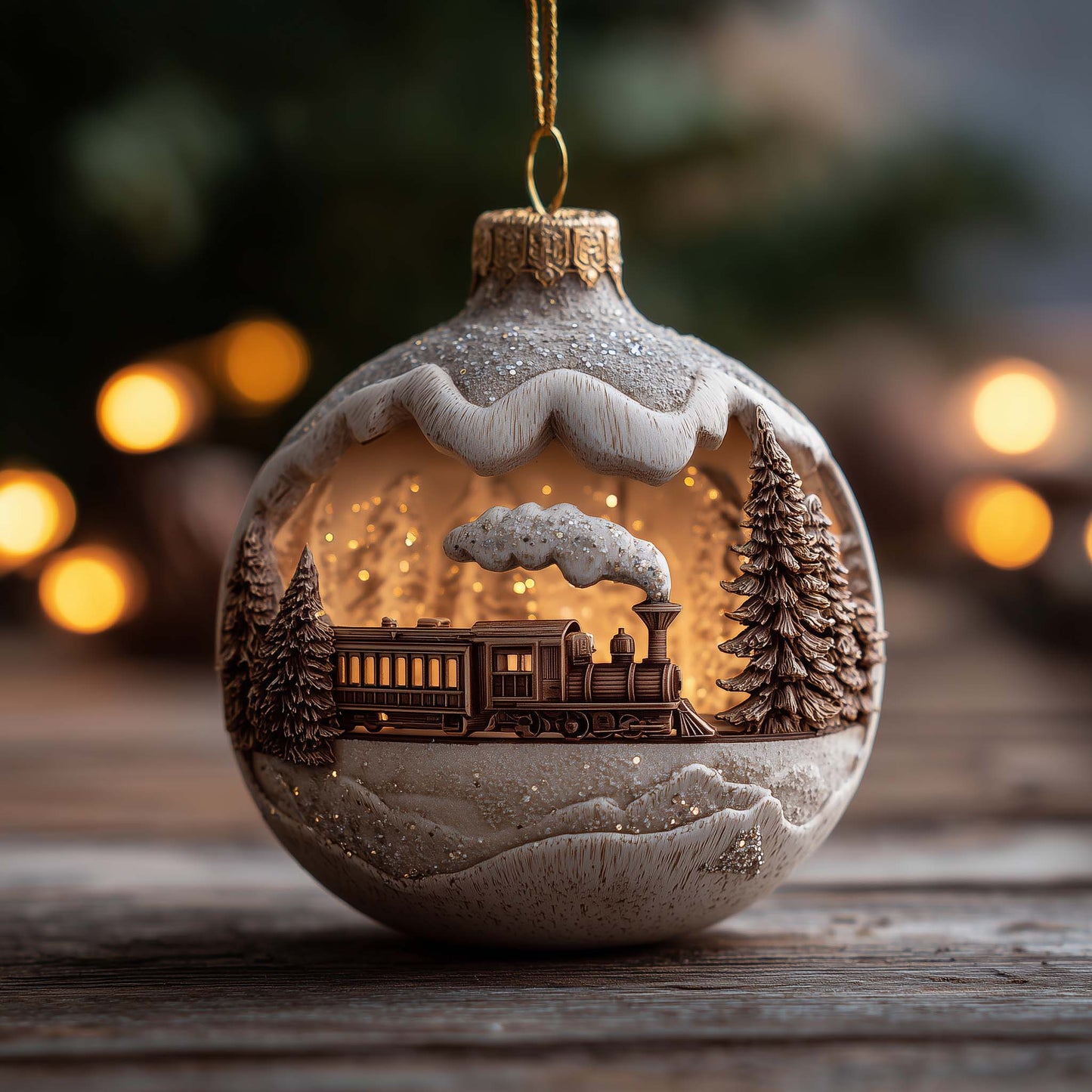 Alpine Express Christmas Mica Ornament GFSPMA116