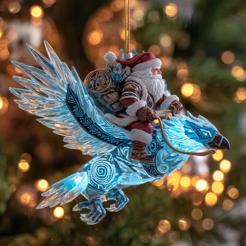 Native Santa Christmas Mica Ornament GFSPMA131