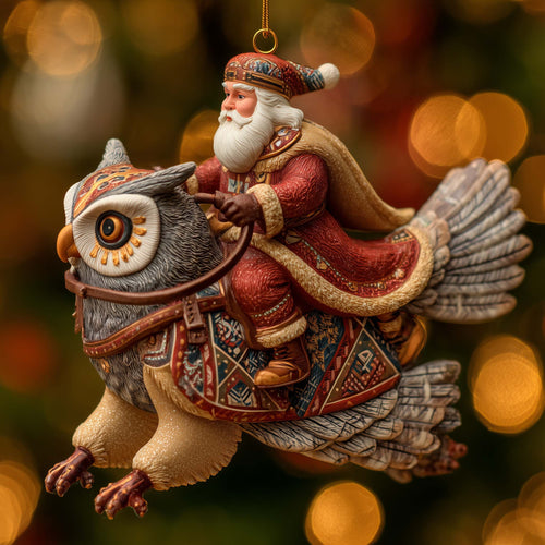 Native Santa Christmas Mica Ornament GFSPMA135