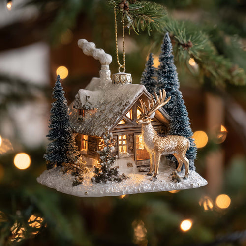 Deer Christmas Mica Ornament GFSPMA53