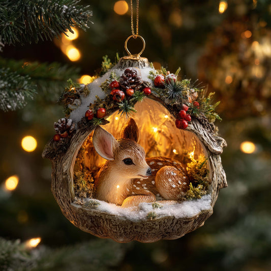 Deer Christmas Mica Ornament GFSPMA54