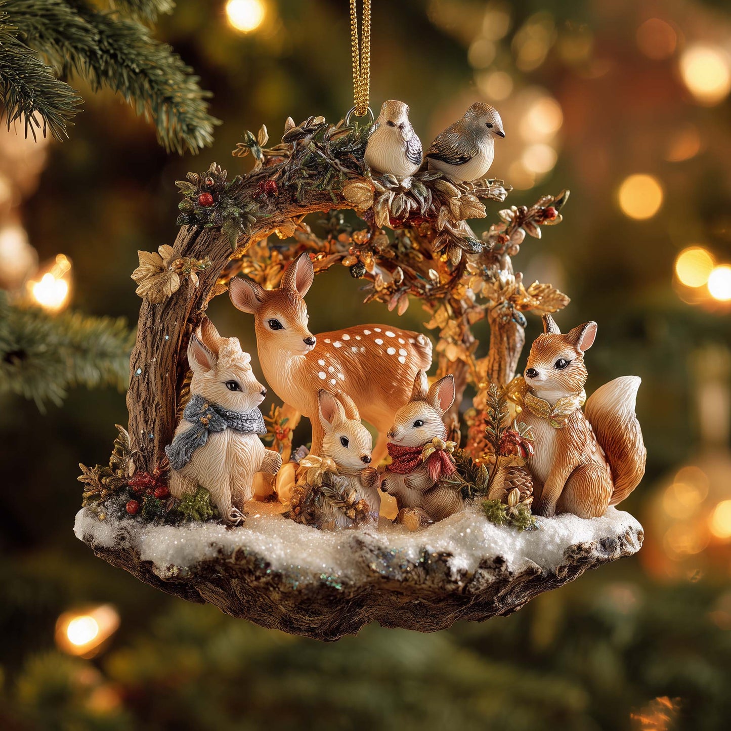 Deer Christmas Mica Ornament GFSPMA55