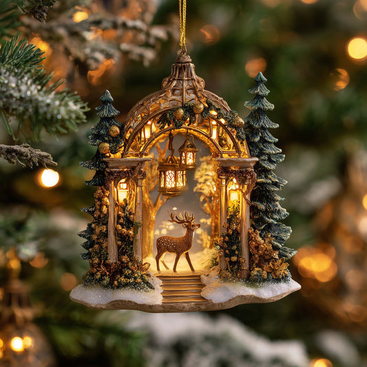 Deer Christmas Mica Ornament GFSPMA57