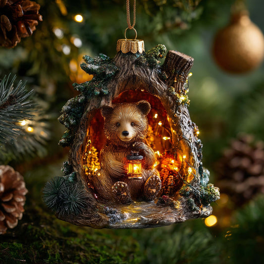 Wilderness Bear Christmas Mica Ornament GFSPMA69
