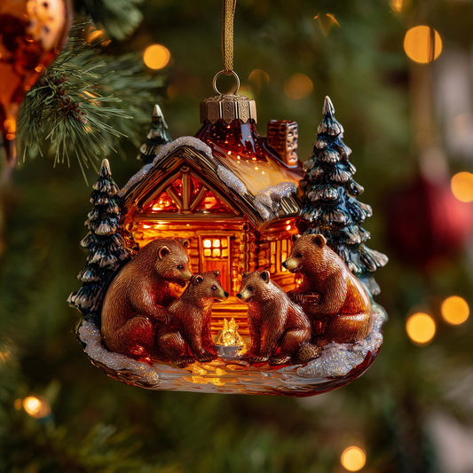 Wilderness Bear Christmas Mica Ornament GFSPMA71